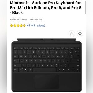 Microsoft Surface Pro Keyboard - Black